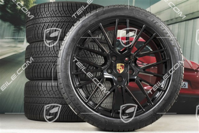 21-inch Cayenne RS Spyder winter wheel set, rims 9,5J x 21 ET46 + 11,0J x 21 ET58 + Michelin winter tyres 275/40 R21 + 305/35 R21, with TPMS, black high gloss