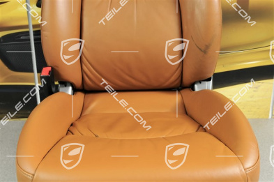 Fotel, regulowany elektrycznie, regulowane lędźwia, skóra, Natural Brown, bez Airbaga, L