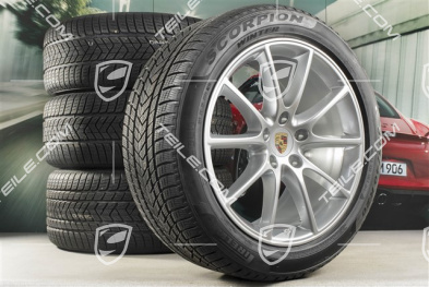 20-inch Cayenne COUPE Design winter wheel set, rims 9J x 20 ET50 + 10,5J x 20 ET55 +  Pirelli winter tyres 275/45 R20 + 305/40 R20, with TPMS