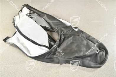 Backrest cover, Sports seat, Leather Black, L