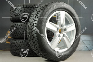 18-inch Cayenne S III winter wheel set, 4x wheels 8 J x 18 ET 53 + 4x winter tyres Dunlop 255/55 R 18 109V XL M+S, without TPMS