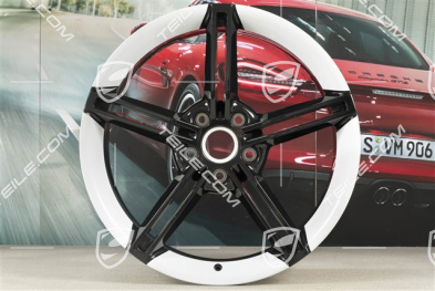 21" felga Mission E Design, 9,5J x 21 ET60, czarna z wysokim połyskiem/Carrara metalik