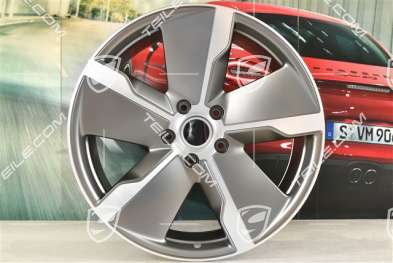 21-inch wheel rim Taycan Exclusive Design, 11,5J x 21 ET66, Platinum satin-matt, rear, L