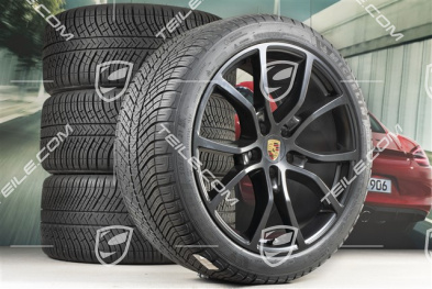 21-inch Cayenne Exclusive Design winter wheel set, rims 9,5J x 21 ET46 + 11,0J x 21 ET58 + NEW Michelin Pilot Alpin 5 winter tyres 275/40 R21 + 305/35 R21, with TPMS, black satin-mat