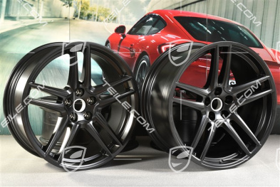 20-inch alloy wheel "Macan Turbo", 9J x 20 ET 26 + 10J x 20 ET19, BORBET, black satin mat
