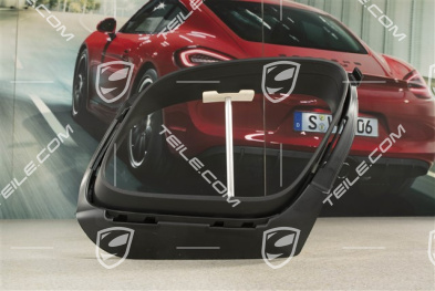 Sport Design / GTS, Rear bumper cover trim exhaust pipe, Black matte, L