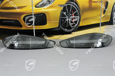 Rear lights, darkened / black, set, L+R