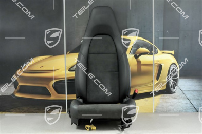 Seat, manual adjustable, leatherette-Alcantara, black, R