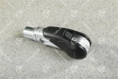 Wählhebel / Schaltknopf, Leder, PDK, Steingrau