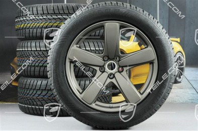 19" "Sport Classic" koła zimowe komplet, felgi 8J x 19 ET21 + 9J x 19 ET21, opony zimowe Pirelli 235/55 R19 + 255/50 R19, platynowe (półpołysk), z czujnikami ciśnienia RDK