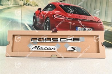 Macan S Emblemat / napis, czarny połysk