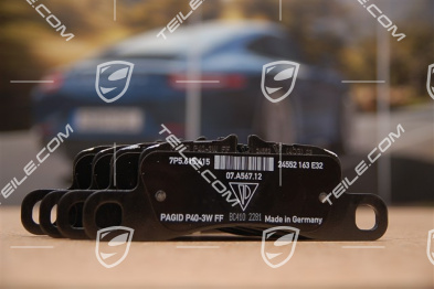 Bremsbelagsatz, PCCB, 19", gelber Bremssattel, L+R