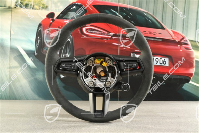 PDK Steering wheel, multifunction, Sport Chrono Package Plus, Alcantara Race Tex, Black