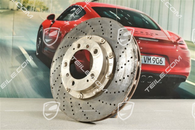 Tarcza hamulcowa ceramiczna PCCB, GT2/GT3, R, (uszkodzona)