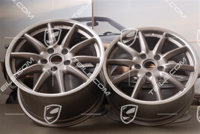 19" Felgensatz Carrera Sport, 8,5J x 19 ET55 + 11,5J x 19 ET67, GT Silver