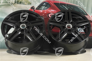 19" Komplet felg Cayenne Design II, 4x felga 8,5J x 19 ET59, czarny wysoki połysk