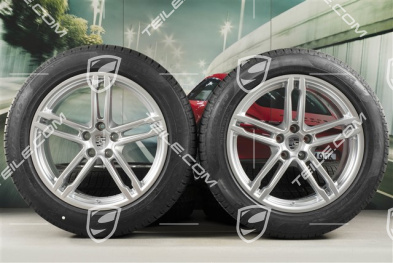 19" "Macan Sport" koła zimowe komplet, felgi 8,5J x 19 ET21 + 9J x 19 ET21 + NOWE opony zimowe Pirelli 235/55 R19 + 255/50 R19, z czujnikami ciśnienia RDK