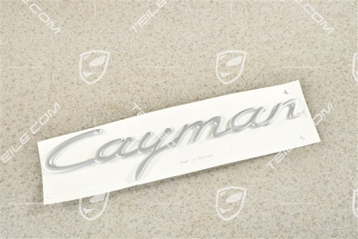 "Cayman" Badge / Emblem / logo, lacquered, Satin aluminium