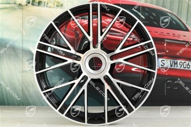 21" Felge Panamera Turbo S, 10,5J x 21 ET71, schwarz hochglanz