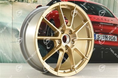 20" "Spyder" / "718 Sport" Felgen Satz, Felgen 8,5J x 20 ET57 + 10,5J x 20 ET47, Aurum Seidenmatt