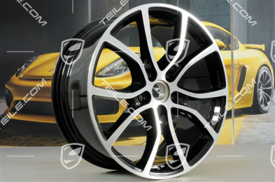 21" Felga Cayenne Exclusive Design, 9,5J x 21 ET46, czarny wysoki połysk