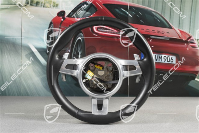 Steering wheel, SPORT DESIGN, without display unit, PDK transmission, leather black