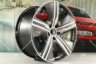22-inch Macan Exclusive Design wheel rim set, 9J x 22 ET29 + 11J x 22 ET47, Turbonit