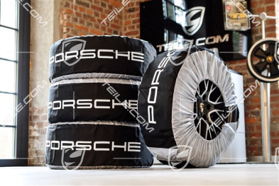 Porsche Classic Rädertaschen / Reifentaschen-Set, Größe XL, für 911 991/992 / 718 Boxster/Cayman 981/982 / Carrera GT / 918 Spyder / Cayenne E1 / Panamera / Taycan