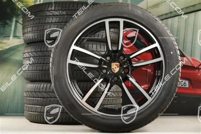 20-inch Cayenne Sport summer wheel set, rims 9J x 20 ET50 + 10,5J x 20 ET64 + NEW  summer tyres 275/45 R20 (110)Y XL + 305/40 R20 (112)Y XL, with TPMS