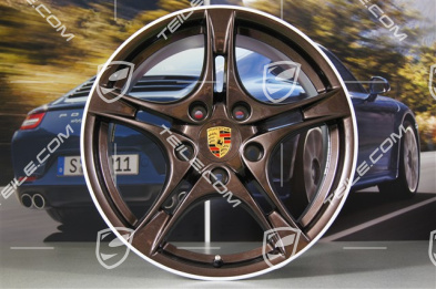 18" Cayman S II Felgensatz (Facelift), Macadamia Metallic, 8 J x 18 ET 57 + 9 J x 18 ET 43