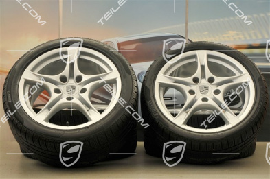 18-inch Cayman S II winter wheel set (with tyres), front wheels 8J x 18 ET57 + rear 9J x 18 ET43 + tyres 235/40 ZR18 + 255/40 ZR18
