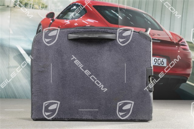 Back seat backrest, Draped leather, metropole blue, Coupe, R