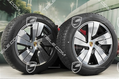 19" Taycan S Winterräder Satz, Felgen 8J x 19 ET50 + 10J x 19 ET47 + Pirelli P-Zero Winter Winterreifen 225/55 R19 + 275/45 R19