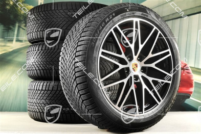 21-inch RS Spyder Design winter wheel set, rims 9,5J x 21 ET46 + 11,0J x 21 ET58 + NEW Pirelli winter tyres 285/45 R21 + 305/40 R21, with TPMS, black high gloss