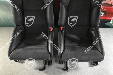 Bucket seats, collapsible, leather/Alcantara, black, L+R