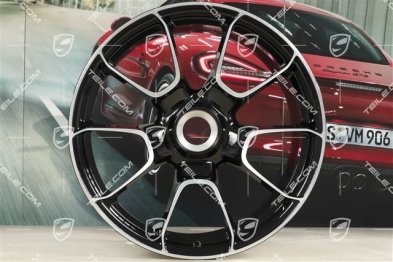 20-inch + 21-inch Turbo S Exclusive Design wheel rim set, 9,5J x 20 ET44 + 12J x 21 ET70, black high gloss