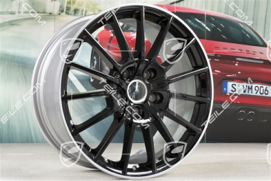 20" Felge Panamera Sport, 9,5J x 20 ET65, Felgenstern in Schwarz Hochglanz