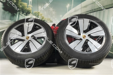19" Taycan S winter wheel set, rims 8J x 19 ET50 + 10J x 19 ET47, Continental winter tyres 225/55 R19 + 275/45 R19