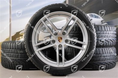 19" winter wheel set Carrera, wheels 8,5J x 19 ET54 + 11J x 19 ET48 + NEW winter tyres 235/40 R19 + 295/35 R19, TPMS