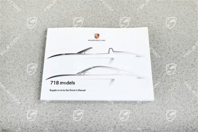 Porsche 718 Boxster/Cayman 982 – dodatek do instrukcji obsługi, język angielski