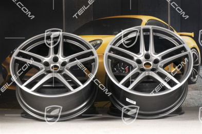 20" Felgensatz "Macan Turbo", 9J x 20 ET26 + 10J x 20 ET19, BORBET, Titan
