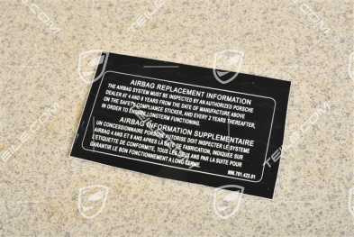 Airbag Replacement sticker