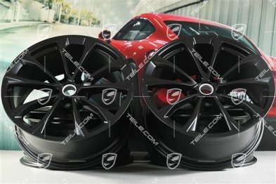 19" Komplet felg Macan Design, 8,5J x 19 ET21 + 9J x 19 ET21, czarny satynowy mat