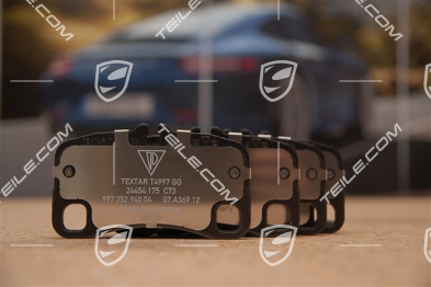 Brake pad repair set, black callipers, Carrera 2 / 4 / Targa