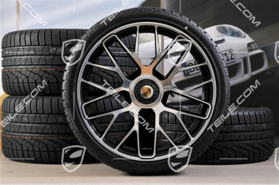 20" Turbo S central locking winter wheel set for Turbo S / GTS, wheels 8,5J x 20 ET51 + 11J x 20 ET59 + Pirelli Sottozero II winter wheels 245/35 R20+295/30 R20, TPMS