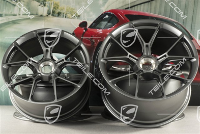 20"+21" GT3 Felgen Satz, 9,5J x 20 ET46 + 12J x 21 ET45, in Darksilver
