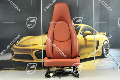 Seat, el adjustable, Lumbar, leather, Terracotta, R