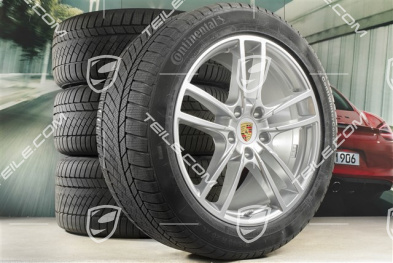 20" koła zimowe Cayenne COUPE Sport, komplet, felgi 9J x 20 ET50 + 10,5J x 20 ET55 + opony zimowe Continental 275/45 R20 + 305/40 R20, z czujnikami ciśnienia