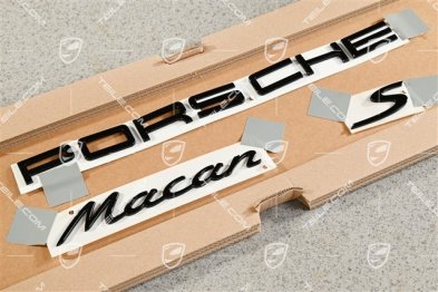 Macan S Emblemat / napis, czarny połysk