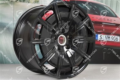 20" komplet felg Taycan Sport Aero, 9J x 20 ET54 + 11J x 20 ET60, czarny wysoki połysk